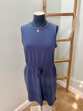 Member's Mark Navy Blue Sleeveless Tank Dress Size Medium